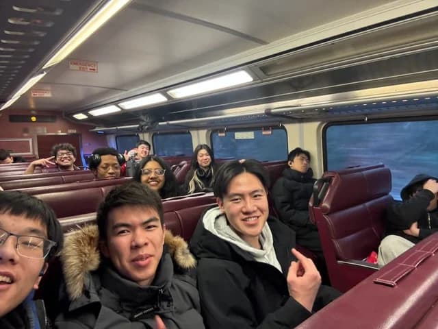 shresht and friends going to Hack Brown 2025